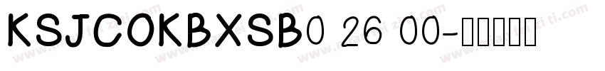KSJCOKBXSB0 26 00字体转换